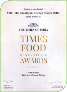 Times Food & Nightlife Awards 2021_ Best Asian Delivery - Casual Dining