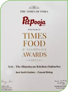 Times Food Nightlife Awards_Yeti - the Himalayan Kitchen