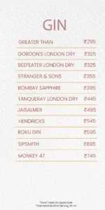 Bhubaneswar Bar Menu_Yeti - the Himalayan Kitchen