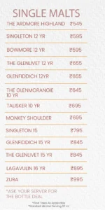 Bhubaneswar Bar Menu_Yeti - the Himalayan Kitchen