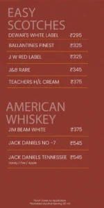 Bhubaneswar Bar Menu_Yeti - the Himalayan Kitchen