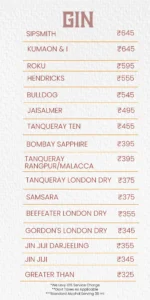 Delhi NCR Bar Menu_Yeti - the Himalayan Kitchen