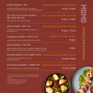 Food Menu Delhi_Yeti - the Himalayan Kitchen