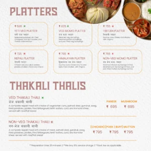 Food Menu Saket_Yeti - the Himalayan Kitchen