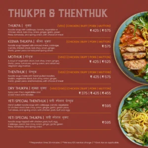 Food Menu Saket_Yeti - the Himalayan Kitchen