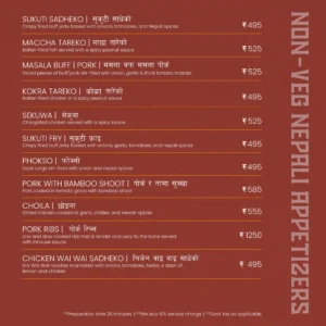 Food Menu Saket_Yeti - the Himalayan Kitchen