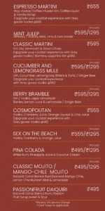 Delhi bar Menu_Yeti - the Himalayan Kitchen