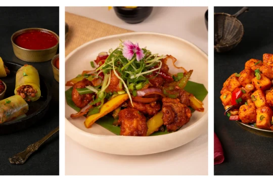 Chicken Laphing chilli Mashroom Paneer Dry Fry_Yeti, The Himalayan Kitchen