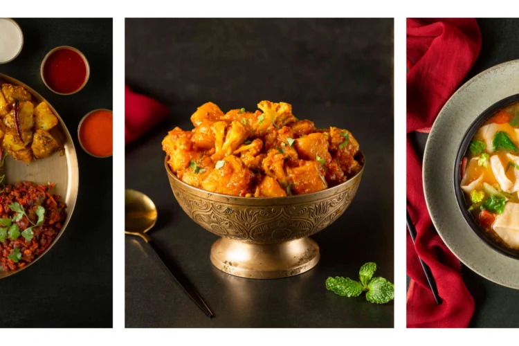 Yeti Veg Platter, Alu Gobhi Tarkari, Veg Thenthuk_Yeti, The Himalayan Kitchen