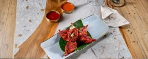 Veg Schezwan Momo Food Crosspoint Mall Yeti The Himalayan Kitchen